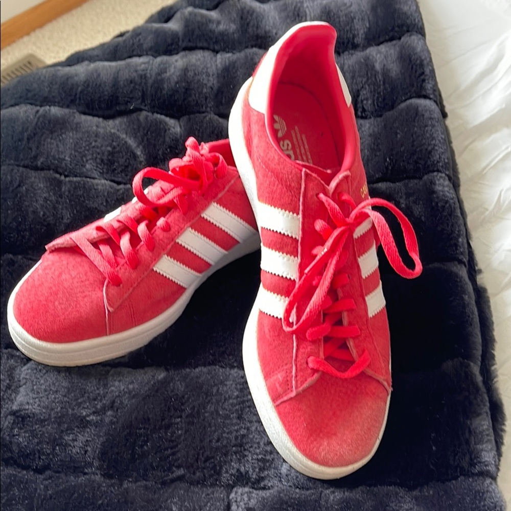 Adidas Red and White Sneakers Classic Design